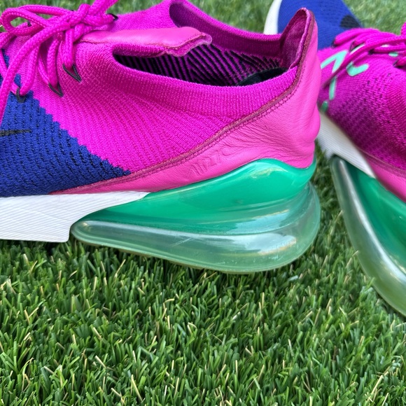 Fuchsia, blue, and green Nike Air Max. Men’s size 9.5. - Picture 5 of 8